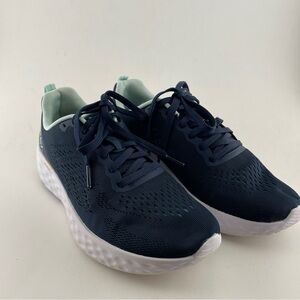 Aetrex Danika UltraSky Sneakers Navy Mint Size 38 (fits 7-7.5)